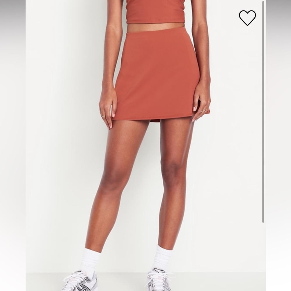 NWT Old Navy StudioSmooth Extra High Waisted Skort XL Cherry Birch